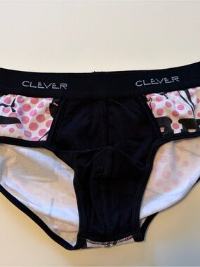 Men's Black & Pink Polka Briefs